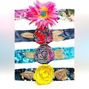 Boho Flower Child Handcrafted Headbands NWOT